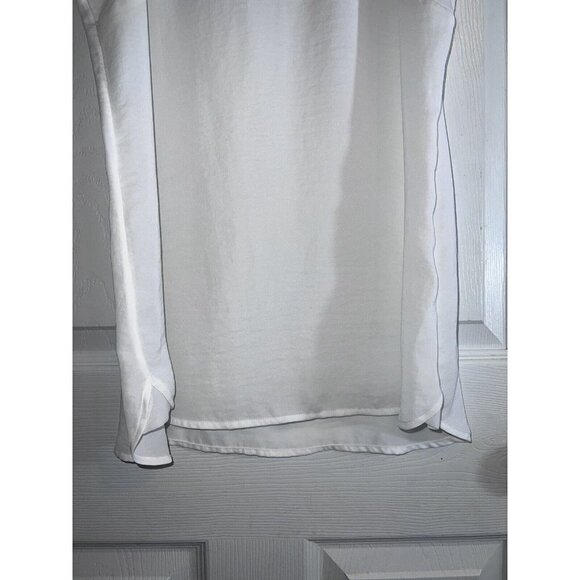 BANANA REPUBLIC White Sleeveless Career Business Top Blouse Sz M - Picture 12 of 12